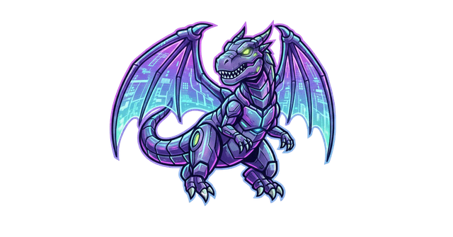 DYNO SOFT Mascot - Cyberpunk Dragon Guardian